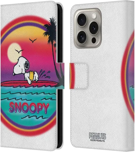 Vista 55 de Head Case Designs Funda de piel con licencia oficial de Peanuts Beach Surf Snoopy Boardwalk Airbrush compatible con Apple iPhone 11