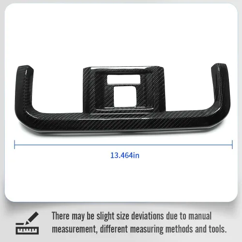 Vista 3 de Bisel de aire acondicionado trasero de fibra de carbono auténtica para Ford F-150 F150 Raptor Limited Lariat Off-Road Truck 2021 2022 2023 2024