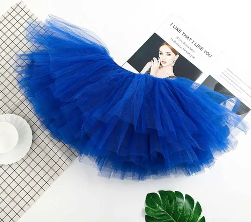 Vista 19 de REETAN Falda tutú de ballet de 6 capas de tul corto tutús para mujer