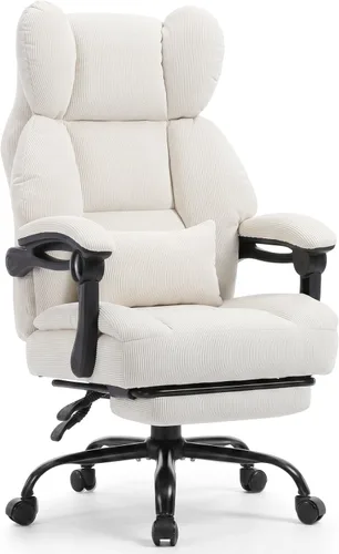 Vista 19 de GTPLAYER Big&Tall Silla ergonómica para juegos, asiento de resorte ancho, reposabrazos de conexión, azul