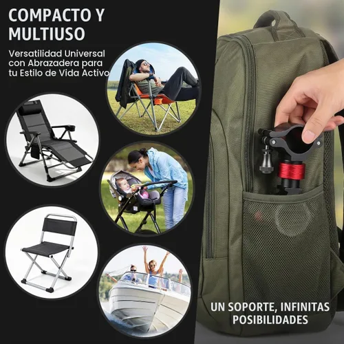 Vista 8 de BESPORTBLE Abrazadera para silla de pesca, clip de montaje de paraguas para silla de pesca al aire libre para playa