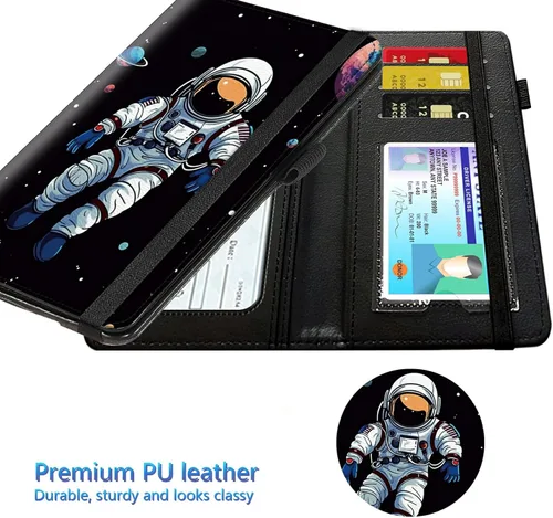 Vista 143 de Funda para chequera para hombres y mujeres, cartera de cuero RFID con ranuras para tarjetas de crédito, soporte de cheques duplicados personales