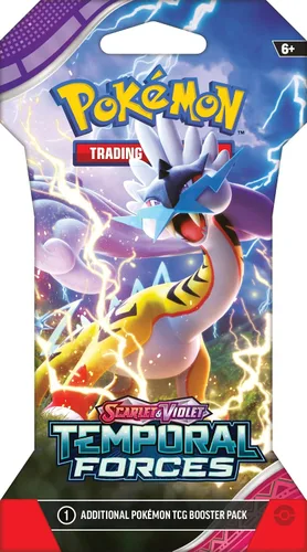 Vista 4 de POK - Juego de cartas coleccionables Scarlet & Violet 05 Temporal Forces Sleeved Booster