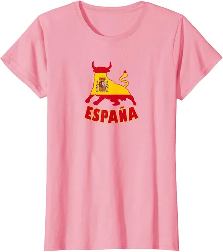 Vista 57 de Spain Espana with Bull and National Flag/Present T-Shirt Asphalt Grey