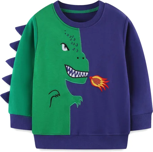 Vista 116 de Bumeex Sudaderas con cuello redondo para niños de 2 a 7 años