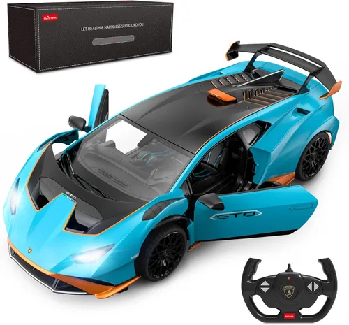 Vista 12 de RASTAR Coche de juguete Lamborghini 1:14 Lamborghini Aventador SVJ, modelo de control remoto, súper coche deportivo RC para carreras, para niños