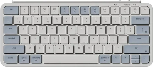 Vista 11 de Keychron B1 Pro Ultra-Slim ZMK/Launcher Teclado Inalámbrico Bluetooth 2.4 GHz/Conexión por Cable para Mac Windows Linux - Gris