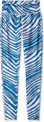 Vista 29 de Zubaz - Leggings con estampado de cebra para mujer con licencia oficial de la NFL, color del