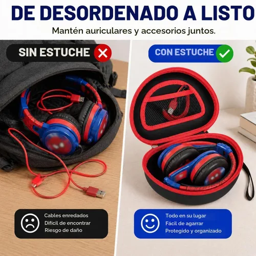 Vista 4 de ANKHOH Funda de auriculares para niños eKids, para auriculares Beats Solo4, color negro