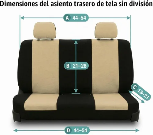 Vista 8 de FH Group Funda para Asiento de Coche para Asiento Trasero de Tela - Ajuste Universal para Coches con Banco Sólido, Protector de Asiento de Coche