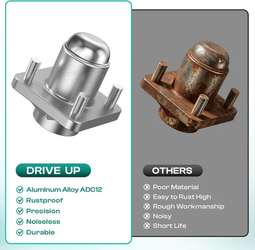 Vista 3 de Conjunto de buje delantero Drive-up Club Car DS, kit de buje de rueda delantera con rodamientos y sellos para carritos de golf Club Car DS 1981-2003