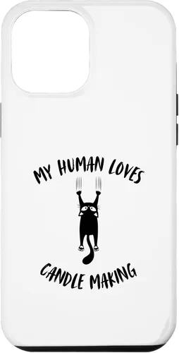 Vista 25 de iPhone 16 My Human Loves Candle Making - Cat Parent Hobby Lover Case