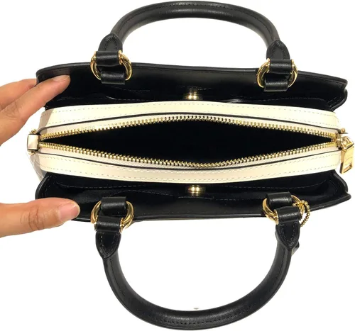 Vista 5 de Mini Lillie Carryall In Blocked Signature Canvas