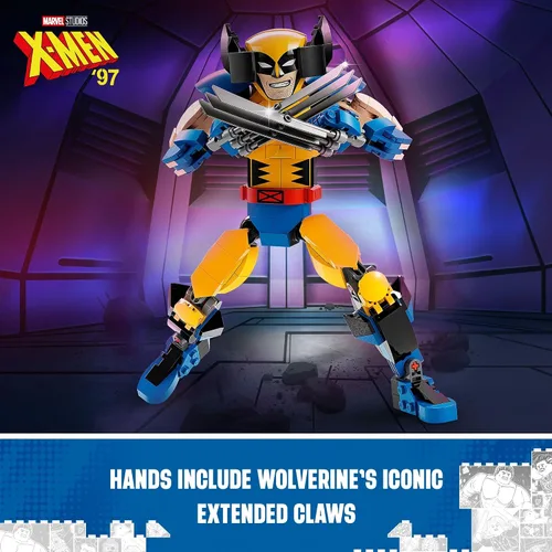 Vista 3 de LEGO Marvel Wolverine Figura de Construcción 76257 Figura de Acción de Marvel Construible, Figura Coleccionable de Marvel Completamente Articulable