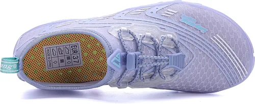Vista 4 de Zapatos acuáticos para mujer y hombre, de secado rápido, calcetines acuáticos para natación, playa, surf, buceo, piscina, yoga, aeróbicos, deportes