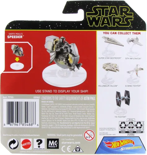 Vista 2 de Hot Wheels Star Wars Starships Darth Maul's Speeder