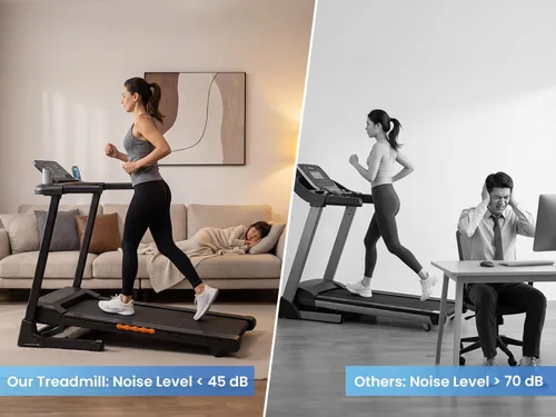 Vista 14 de JAGJOG Cinta de correr plegable con 15% de inclinación automática, 8.8 MPH Negro tinta