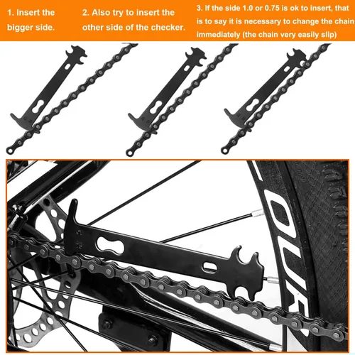 Vista 7 de Kit de herramientas de reparación universal de cadena de bicicleta con herramienta rompedor de cadena de bicicleta, alicates de eslabones maestros