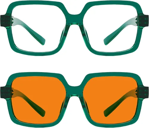 Vista 84 de Eyekepper Gafas de luz azul para hombre y mujer, paquete de 6 lentes Pilot Paquete de 6 color mezclado