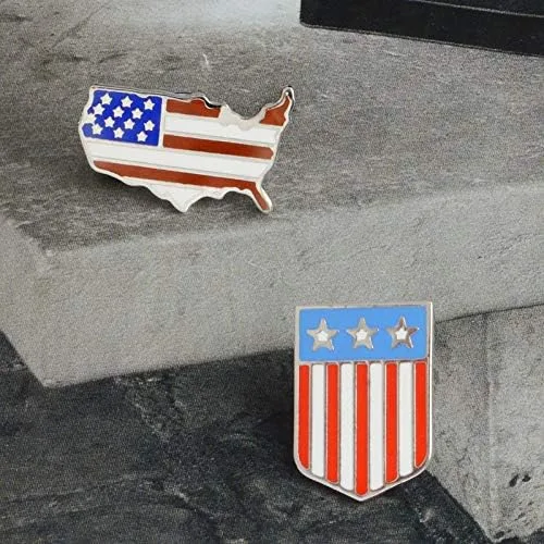 Vista 3 de Flairs New York - Broche de solapa esmaltado hecho a mano, United States