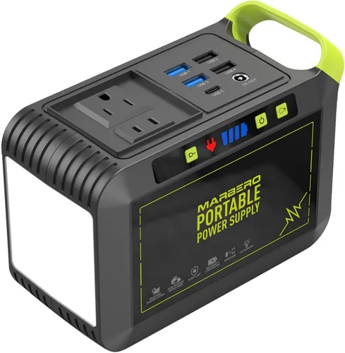 Vista 16 de Estación de energía portátil 300W MARBERO 237Wh generador solar de camping batería de litio de respaldo con salida de onda sinusoidal pura 110V CA