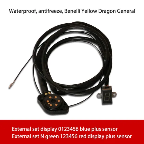 Vista 2 de KIMISS - Indicador digital de engranajes para motocicleta, sensor de cambio de marchas, impermeable, medidor digital, pantalla LED, universal