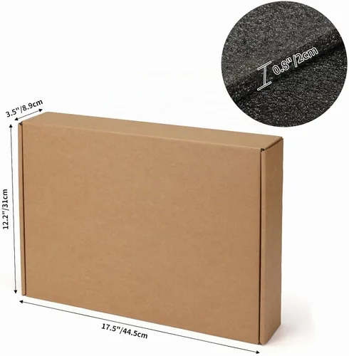 Vista 3 de CRUGLA 1 Pack Laptop Shipping Box with Cushioned Foam, Fits Most Sizes Marrón
