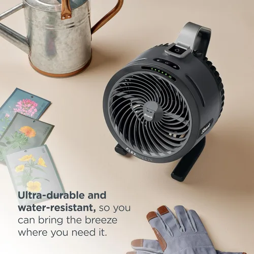 Vista 10 de Shark FlexBreeze HydroGo Pro FA056 - Ventilador de nebulización portátil Grafito