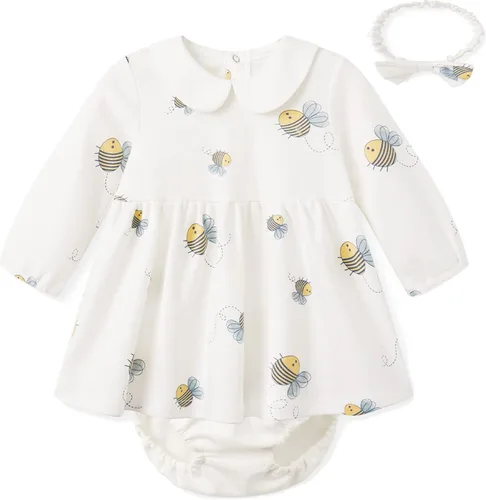 Vista 117 de pureborn Vestido de bebé niña 0-24 meses