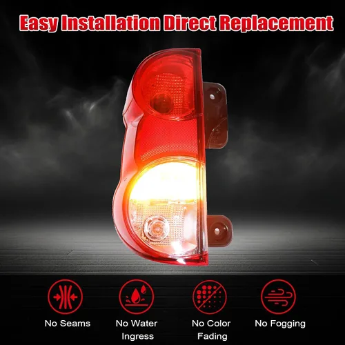 Vista 7 de XQSMWF - Conjunto de luz trasera izquierda del lado del conductor compatible con Nissan NV200 2013-2021 S SV Taxi - Lámpara de freno trasera