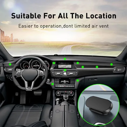 Vista 6 de Soporte magnético para teléfono, 2 unidades, soporte universal giratorio de 360 grados, compatible con teléfonos inteligentes, absorbe la carcasa