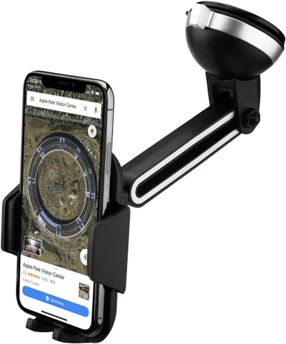 Vista 7 de LAX Gadgets Soporte de teléfono para iPhone 13, Samsung Galaxy S20, Note 10, dispositivos GPS - Negro