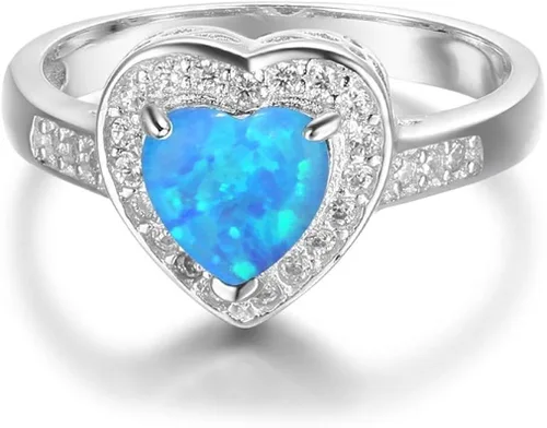 Vista 2 de Ai.Moichien Anillos de compromiso para mujer, chapados en plata, exquisitos y elegantes anillos de compromiso