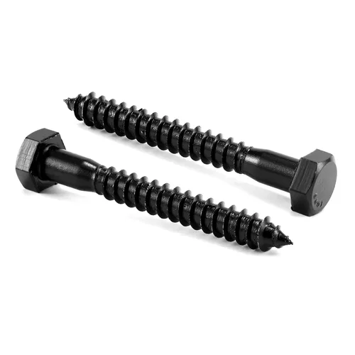 Vista 12 de Tornillos de rezago de cabeza hexagonal de 1/4" x 2", 20 piezas, acero inoxidable 304 18-8, rosca parcial, tornillos para madera de cabeza