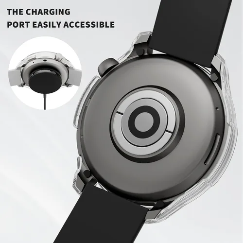 Vista 6 de Rc-Z Paquete de 2 fundas protectoras de pantalla para reloj inteligente Amazfit Balance, parachoques duro de policarbonato integrado, película