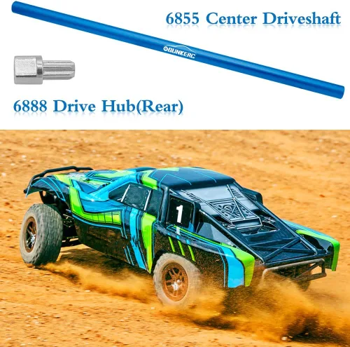 Vista 2 de Eje de transmisión de aleación de aluminio RC Actualización perfecta para el eje de transmisión central Traxxas 4X4 (azul) Center Driveshaft