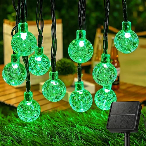 Vista 11 de Brightown Luces de Cadena Solares para Exteriores 60 LED 35.6 Pies Luces de Globo de Cristal con 8 Modos de Iluminación, Luces Solares Impermeables
