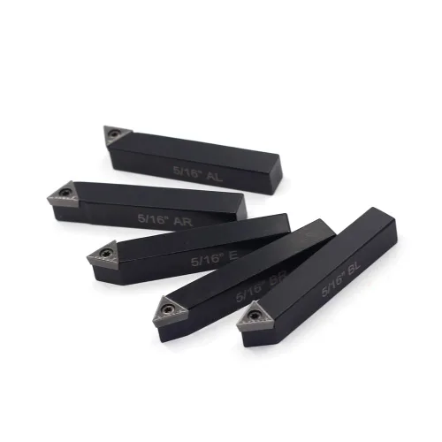 Vista 5 de OSCARBIDE 5/16 "Mini torno de carburo indexable portaherramientas de torneado de carburo de metal, herramientas de torno de metal inserta brocas