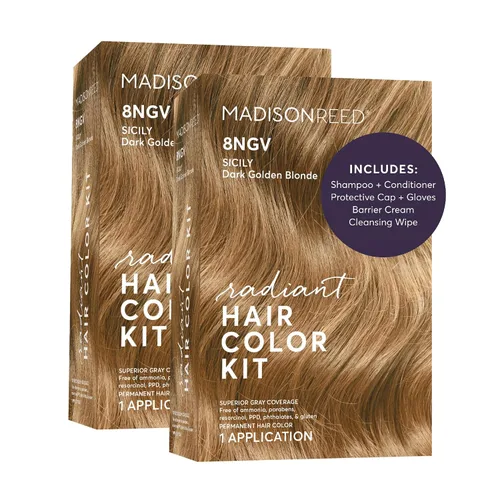 Vista 60 de Madison Reed - Kit de tinte radiante para el cabello, tinte permanente para el cabello, 100 % cobertura de canas, sin amoníaco, negro Parma 2.5NNN
