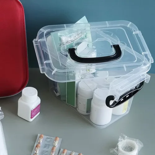 Vista 4 de Bringer Paquete de 6 mini cajas de almacenamiento de plástico de 1.5 L