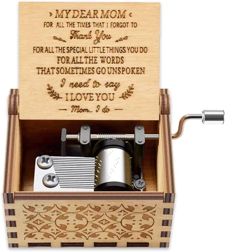 Vista 6 de Muzero Birthday Gift for Mom Dad, I Love You to the Moon and Back Music Box Gift for Daughter Son, Birthday Anniversary for Grandma Granddaughter