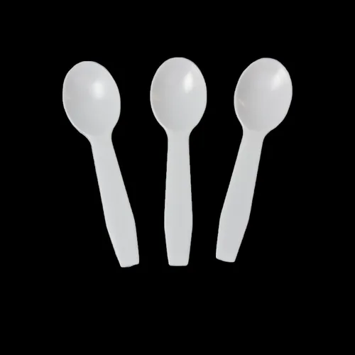 Vista 5 de AmerCareRoyal - Cucharas desechables de plástico de poliestireno sin envolver para muestras, restaurantes y catering, 3 pulgadas, color blanco