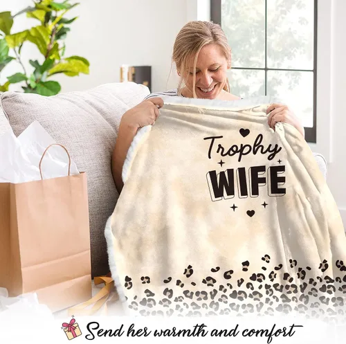 Vista 3 de Vprintes Gifts for Her - Sherpa Fleece Wearable Blanket Hoodie -Gifts for Wife from Husband