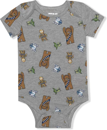 Vista 5 de STAR WARS Paquete de 5 trajes de cuerpo para bebé, azulgrismarrónnegroblanco
