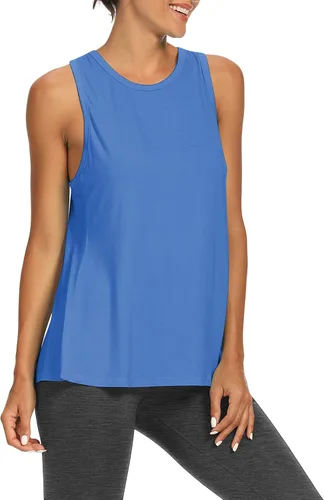 Vista 2 de Bestisun - Camiseta de tirantes para mujer con espalda abierta, para entrenar.