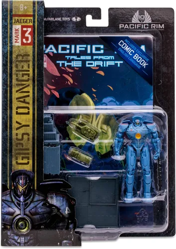 Vista 10 de Pacific Rim McFarlane Toys Gipsy Danger (Jaeger) - Figura de 4 pulgadas con cómic
