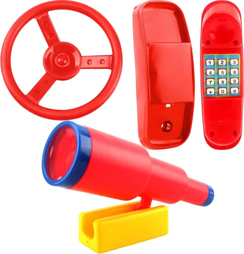 Vista 9 de Accesorios para el patio de recreo, Swingset, volante, telescopio de plástico, teléfono Swingset, juguete para niños, patio al aire libre, patio