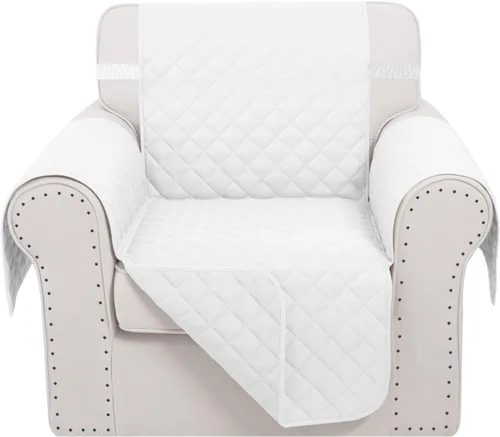 Vista 20 de Fundas para Silla Reclinable Reversibles Funda de Sofá para Mascotas Protector de Muebles Lazy Boy (Silla 23'', Beige/Beige)