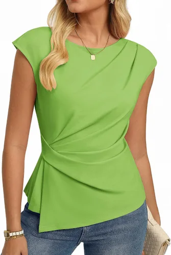 Vista 7 de GRACE KARIN Tops de verano 2026 para mujer, camisa elegante con peplum