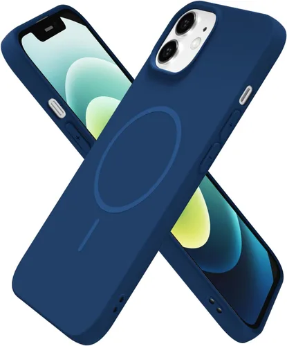Vista 186 de Oakxco Funda de Silicona Mag Safe para iPhone 12 Pro Max, Funda Magnética Delgada y Fina Compatible con Carga Inalámbrica MagSafe, Bonita Funda